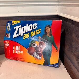 Vintage 2005 Ziploc Big Bags Heavy Duty XLarge Storage 2'x1.7' ( 3 Pieces )